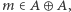 m∈A 