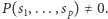 |P(s1,...,sp)≠ 0. 