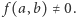 | f(a,b) ≠ 0. 