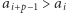|ai+p− 1 > ai 