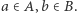 | a ∈A, 