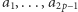 a ,...,a 1 2p−1 