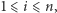 1⩽ i ⩽n, 