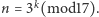 |n = 3k(mod17).