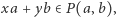 xa + yb ∈P (a,b),