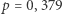 |p = 0,379 