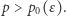 p > p (ε). 0 