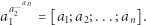  a:::an a12 = [a1;a2;...;an]. 