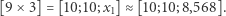 [9× 3] = [10;10;x] ≈ [10;10;8,568]. 1 