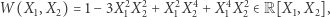  2 2 2 4 4 2 W (X1,X2) = 1− 3X1X2 +X1X2 + X1X2∈ R[X1,X2], 