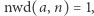 |nwd(a, n) = 1, 