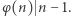 |φ(n) n −1. 