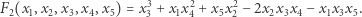 F2(x1,x2,x3,x4,x5) = x3 + x1x2 + x5x2− 2x2x3x4− x1x3x5. 3 4 2 