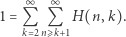  ∞ ∞ 1 = Q Q H(n, k 2nEk+1 