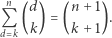 n d n+ 1 Q ( k) = ( k+ 1). d k 