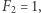 |F2 = 1, 