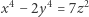  4 4 2 x − 2y = 7z 