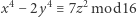  4 4 2 x − 2y ≡7z mod 16 