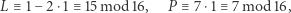 L≡ 1− 2 ⋅1≡ 15 mod 16, P ≡7 ⋅1≡ 7mod 16, 