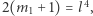 2(m1 +1) = l4, 