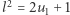 l2 = 2u1 + 1 