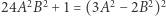 2B2+1=(3A2−2B2)2 24A 