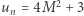 u = 4M2 + 3 n 