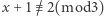 x + 1 /≡ 2(mod3) 
