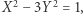 2−3Y2=1, |X 