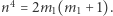  4 n | = 2m1(m1 +1). 