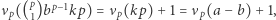  p νp(( 1)bp−1kp) = νp(kp) +1 = νp(a− b) + 1, 