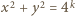  2 2 k |x + y = 4 