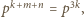 pk+m+n= p3k, 