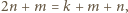 2n +m 