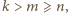 |k > m
