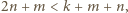 2n + m