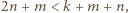 2n +m 