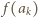 | f(ak) 