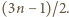 (3n − 1)/2.