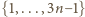{1,...,3n− 1} 