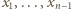 x1,...,xn−1 