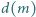 |d(m) 