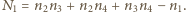 1=n2n3+n2n4+n3n4−n1. N 