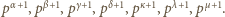 | α+1 β+1 γ+1 δ+1 κ+1 λ+1 µ+1 p ,p ,p ,p ,p ,p ,p . 