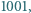 |1001, 