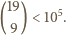  19 5 ( 9) < 10 . 