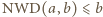 NWD(a, b)⩽ b