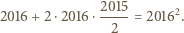  2015- 2 2016+ 2 ⋅2016⋅ 2 = 2016 . 