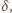 δ , 