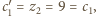 |c′1 = z2 = 9 = c1, 